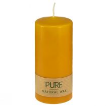 Article Bougie pilier PURE miel jaune bougies Wenzel 130/60mm