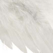 Article Ailes d&#39;ange romantiques en plumes blanches – Décoration de Noël à suspendre 20×12cm 6 pcs