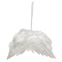 Article Ailes d'ange romantiques en plumes blanches – Décoration de Noël à suspendre 20×12cm 6 pcs