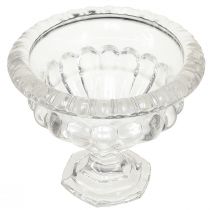 Article Bol en verre classique avec base au design vintage – Transparent, Ø13 cm x 11 cm – Utilisation polyvalente pour la décoration de trophées