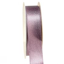 Article Ruban déco, ruban déco, ruban brillant, rose, W25mm, L20m