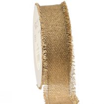 Article Ruban décoratif franges marron doré L40mm L15m