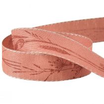 Article Ruban de soie automne avec herbes ruban décoratif rouge 25mm 18m