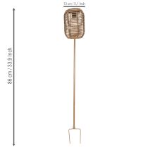 Article Lampe solaire de jardin, style rotin, pour des soirées romantiques en extérieur, 86 cm