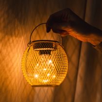 Article Lanterne solaire ronde à LED, idéale pour le jardin ou la terrasse, éclairage d'ambiance, 12 cm