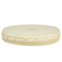 Article Ruban de dentelle crème au crochet, ruban décoratif, largeur 18 mm, longueur 20 m