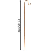 Article Tige avec crochet, décoration de jardin en métal couleur rouille, hauteur 80 cm, lot de 3