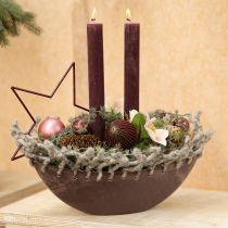 Article Bougies coniques bougies de couleur unie bordeaux 50x300mm 4 pcs