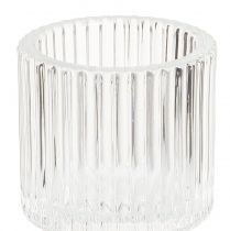 Article Bougeoir bâton verre photophore Ø5cm H8cm 4 pcs