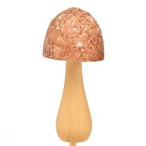 Article Bouchon de fleur bouchon décoratif champignon bois marron Ø2,5cm 8 pièces