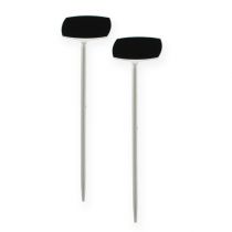 Article Étiquettes pour plantes 40 cm Noir incliné 10 pcs