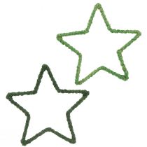 Article Étoiles jute pour décoration de Noël poinsettias vert 15cm 8 pcs
