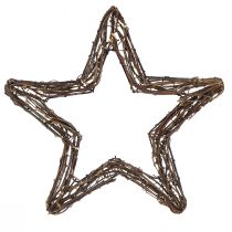 Article Étoiles à suspendre pour couronne de porte saule naturel 28cm 4pcs