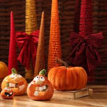 Article Nœud en velours côtelé rouge pour suspendre les décorations de Noël, 24 cm, lot de 2
