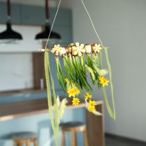 Article Décoration à disperser Bois Fleurs Jaunes Décoration de table d&#39;été Ø2–6cm 20 pcs