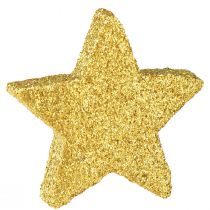 Article Décoration à disperser étoiles vert et or avec paillettes décoration de table Noël 4/5cm 40 pcs
