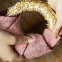 Article Anneau de paille vierge pour décorations et compositions florales à faire soi-même