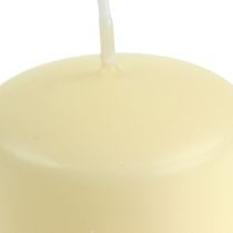 Article Bougies piliers bougies crème H145mm Ø50mm crème 12pcs