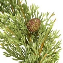 Article Couronne de sapin avec cônes anneau décoratif artificiel vert Ø36cm
