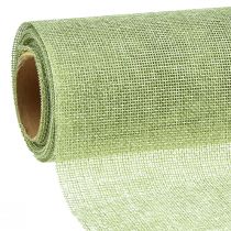 Article Chemin de table vert clair avec jute, tissu décoratif 29×450cm - Chemin de table élégant pour votre décoration festive