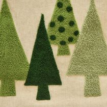 Article Chemin de table Noël sapins vert 140x41,5cm
