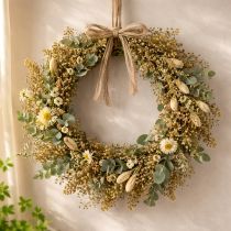 Article Fleurs séchées de genêt, vert olive, 160 g, 48 cm