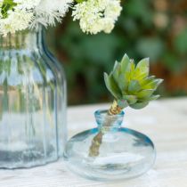 Article Vases bombés en verre Vase déco teinté bleu Ø9cm H6cm 6pcs