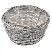 Article Ensemble de paniers rustiques en osier - 3 tailles (40 cm, 33 cm, 26 cm) - Idéal pour une décoration et un rangement style maison de campagne - Lot de 3
