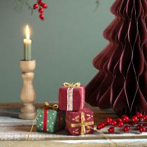 Article Décoration de Noël à suspendre cadeau papier mâché 6cm 3pcs
