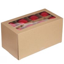 Article Boules de Noël en verre rouge brillant, décorations pour sapin, Ø 7,5 cm, lot de 12.