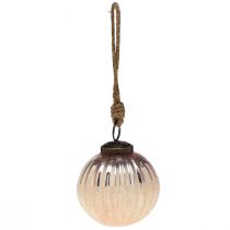 Article Boules de Noël en verre boules en verre rose vintage Ø7cm 6pcs