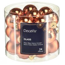 Article Boules de Noël mini boules en verre orange Ø2,5cm 22 pcs