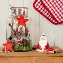 Article Figurine Père Noël rouge 13 cm - Décoration de Noël idéale pour une ambiance festive - 2 pièces