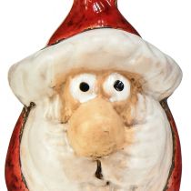 Article Figurine Père Noël en céramique, rouge, 7 cm – Décoration de Noël festive – 6 pcs
