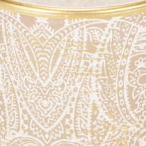 Article Porte-bougie chauffe-plat en verre à motif cachemire, Ø8 cm, H9 cm, lot de 2
