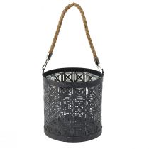 Article Lanterne lanterne décorative en métal poignée anthracite Ø16cm 2pcs