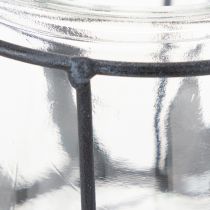 Article Lanterne en métal avec verre, anthracite, Ø23cm, H27cm