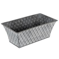 Article Bol en zinc à motif losange 22cm×12cm