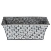 Article Bol en zinc à motif losange 22cm×12cm