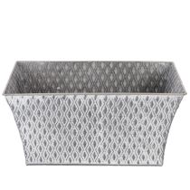 Article Bol en zinc à motif losanges 30 cm × 18 cm H 15 cm