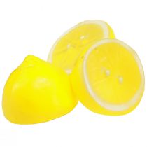 Article Décoration citron moitiés de citron jaune artificiel 5,5×4,5cm 36 pcs