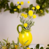 Article Vase citron cruche décorative en céramique jaune citron H18,5cm