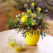 Article Vase citron vase céramique jaune citron méditerranéen H19cm