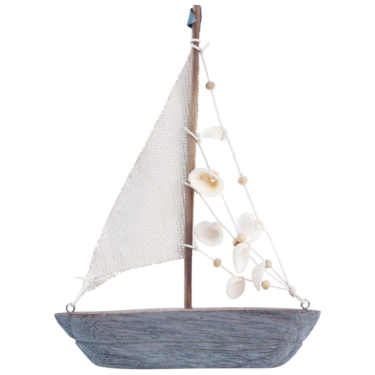 Voilier En Bois Avec 7 LED - Décoration Lumineuse 25x16x4cm Piles Incluses