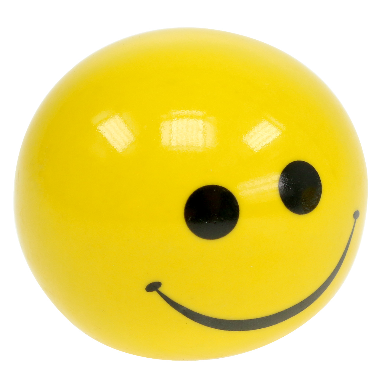 Boule en céramique avec smiley jaune Ø5cm H4.5cm 6pcs
