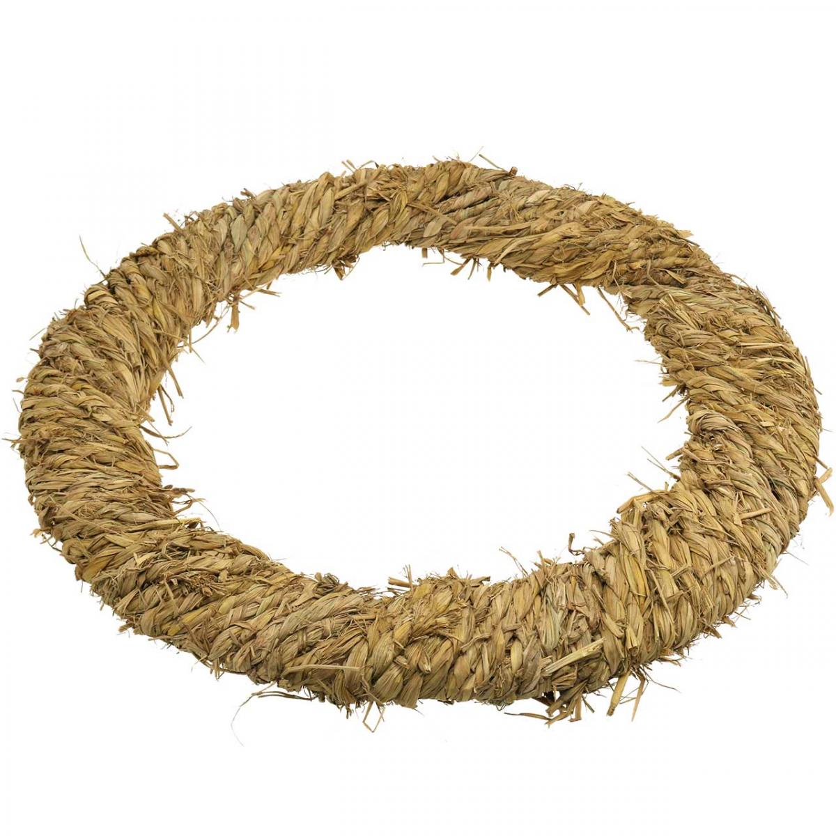 Couronne de paille - Décoration de Noël