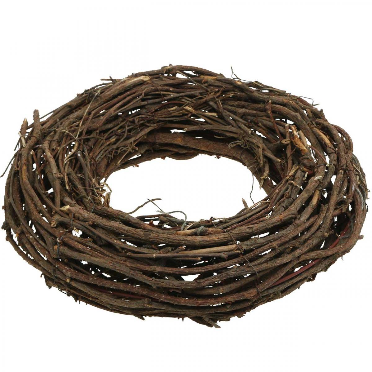 Lot 5 Couronnes De Vigne Naturelle 25 Cm - Base Rotin Pour DIY Décoration Mariage Et Fêtes
