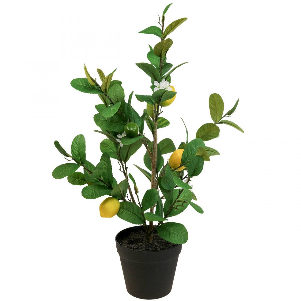 Citronnier artificiel en pot hauteur 115 cm