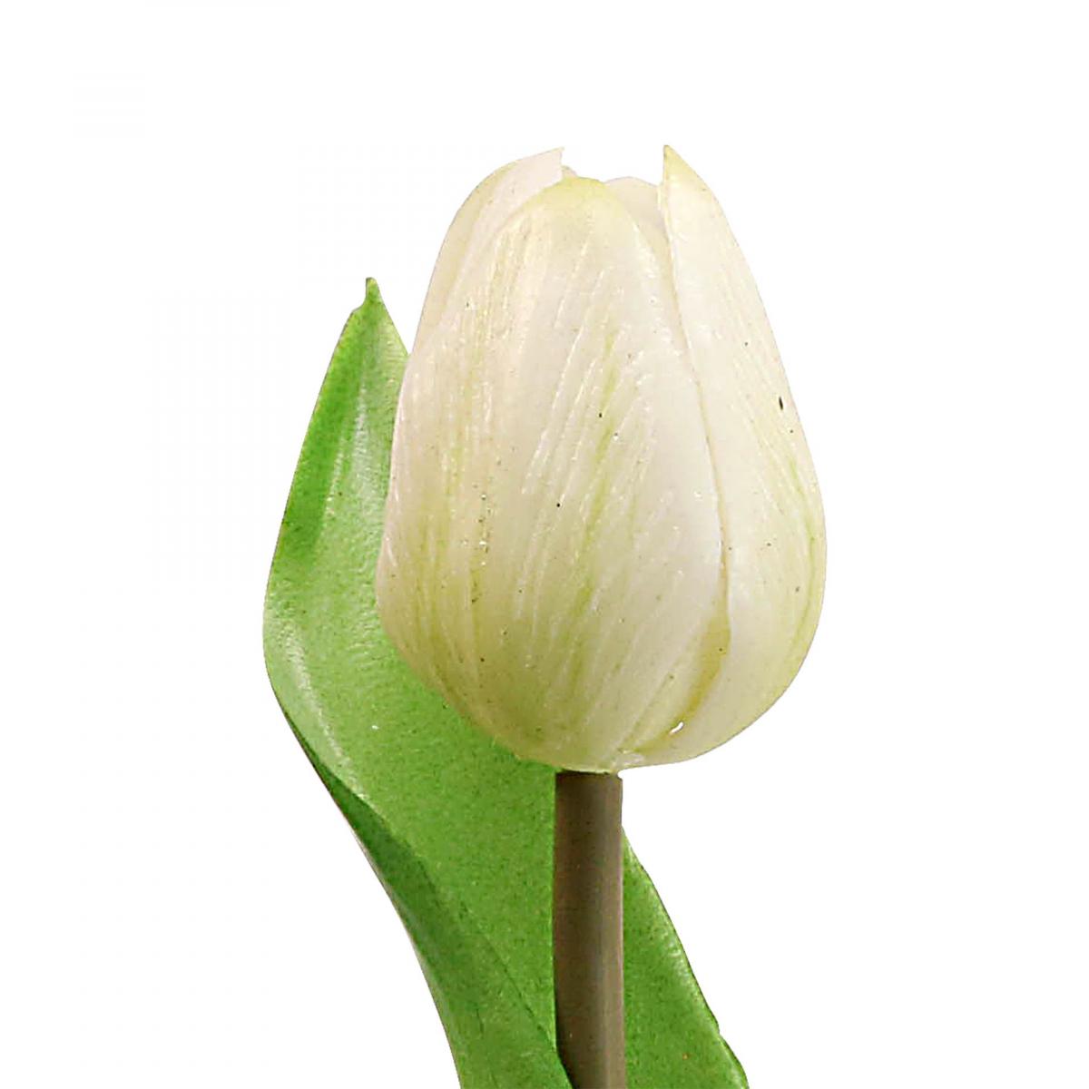 Floristik24.be Tulipe Artificielle Blanche Real Touch Spring Flower H21cm -  acheter pas cher en ligne
