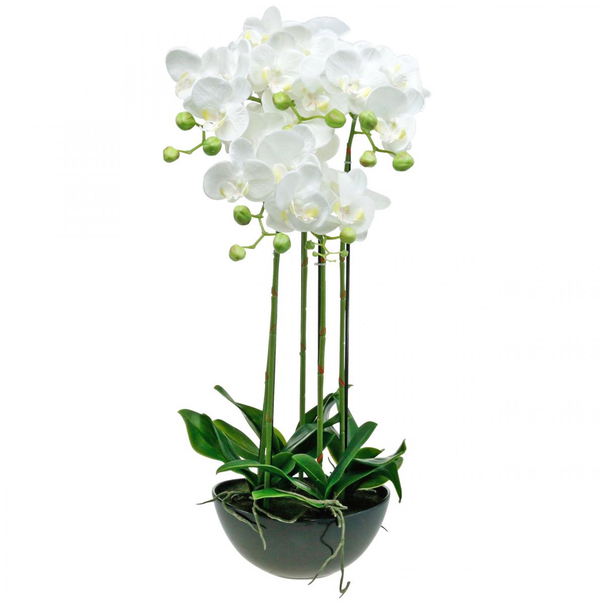 Floristik24.be Orchidées artificielles en pot plante artificielle blanche  63cm - acheter pas cher en ligne